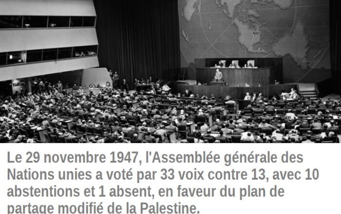 Assemblée générale de l'ONU du 29 novembre 1947 vote de la partition Israël-Palestine